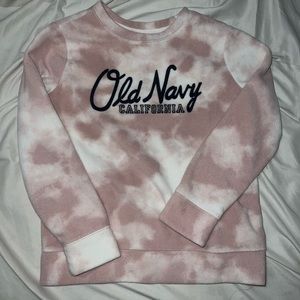 Girls Pink Tie-Dye Old Navy Sweater - Size L (10/12)